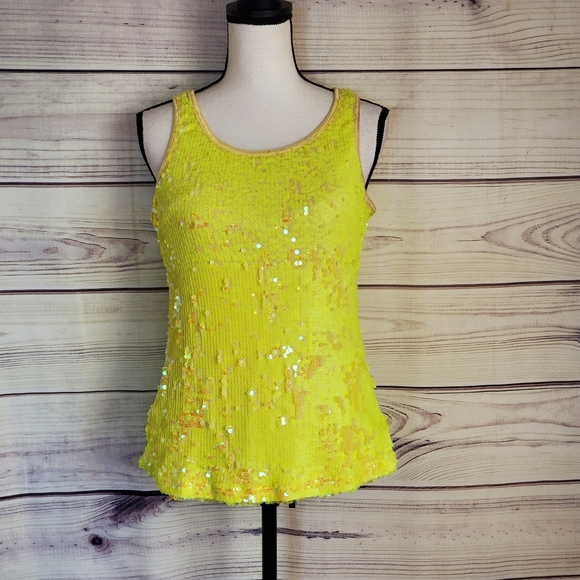 Balera Brand Large Yellow Dance Sequin Top…